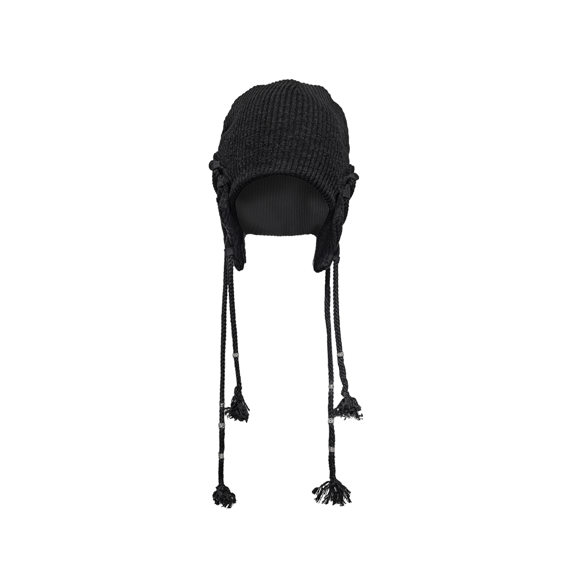 정도 이어플립 드레그 비니 - 블랙(JUNGDO Earflap Drag Beanie - Black)