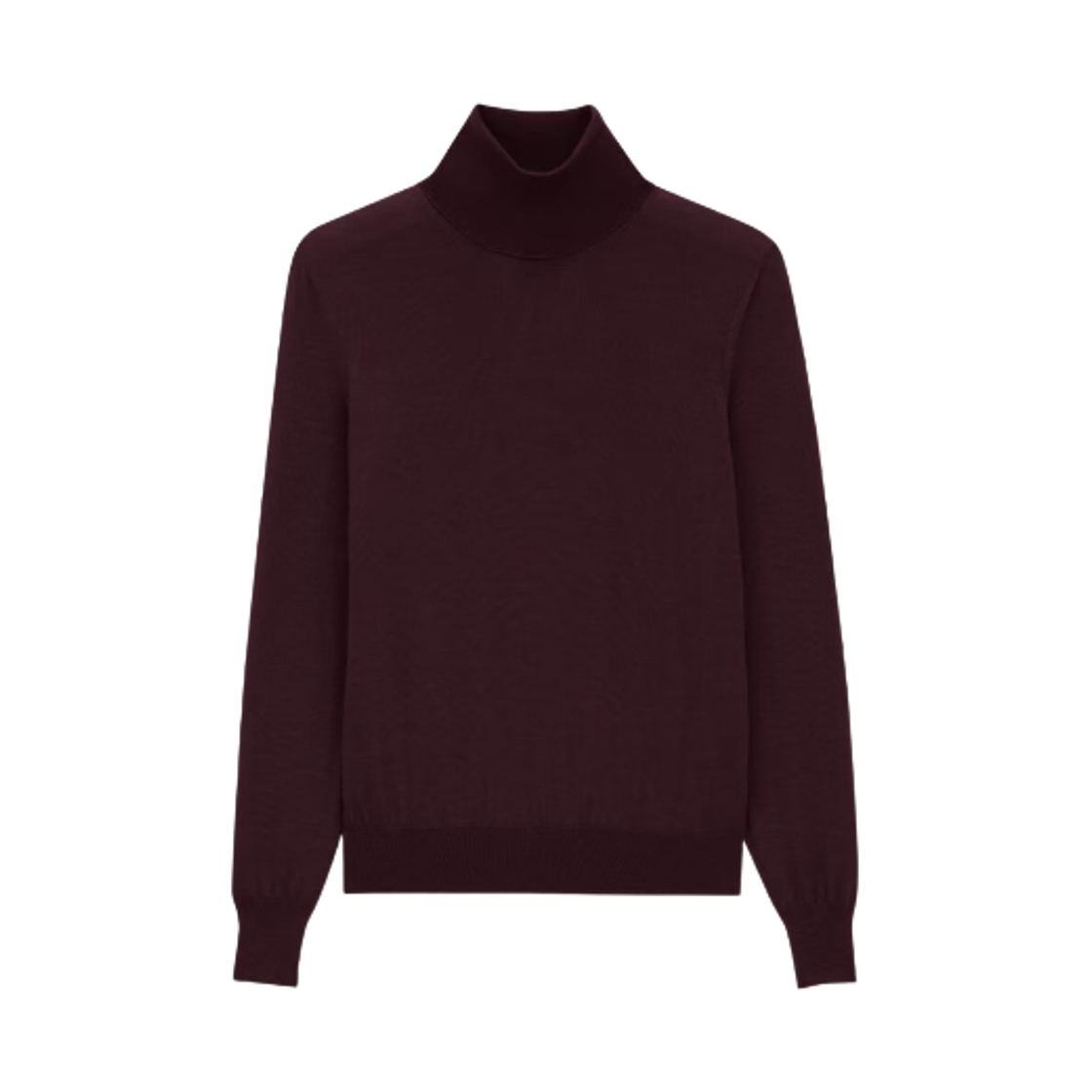 821739-Y76GM-6040 Saint Laurent Wool Turtleneck Sweater Bordeaux