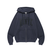 Thevinylhouse Graphic Hoodie Zip Up Navy