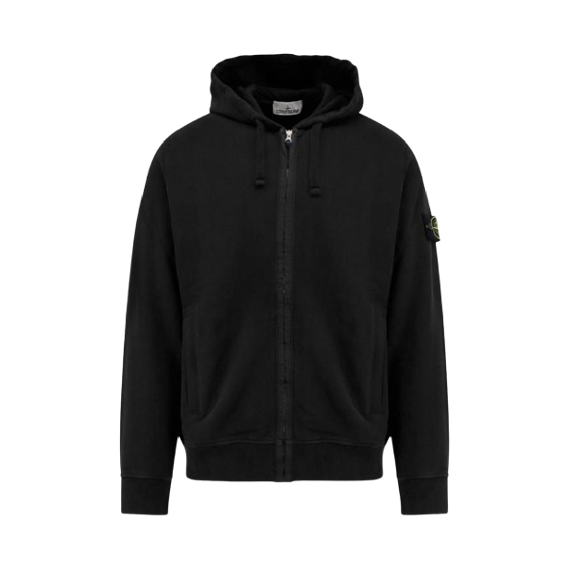 스톤 아일랜드 6100067 브러쉬드 오가닉 코튼 플리스 레귤러 핏 후드 집업 스웨트셔츠 블랙 - 25FW(Stone Island 6100067 Brushed Organic Cotton Fleece Regular Fit Hooded Zip Up Sweatshirt Black - 25FW)