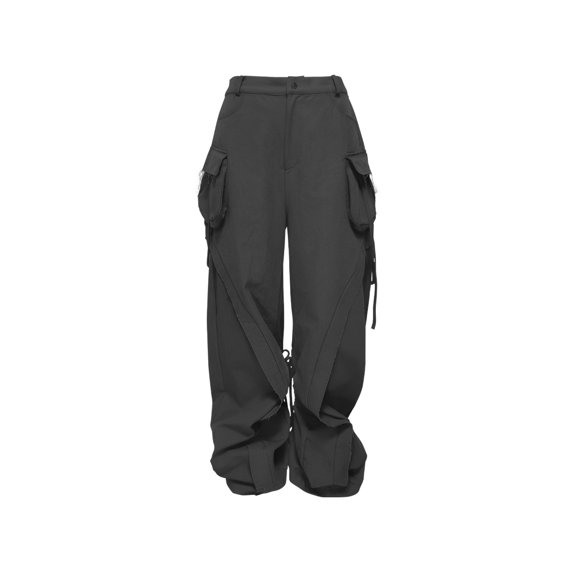정도 컷 아웃 스트링 카고 팬츠 - 블랙(JUNGDO Cut Out String Cargo Pants - Black)