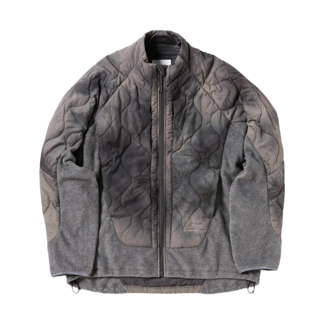 로아 x 앤드 원더 퀼팅 플리스 자켓 그레이(ROA x And Wander Quilting Fleece Jacket Gray)