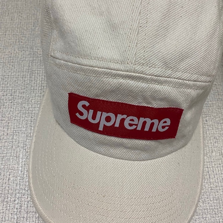Supreme Denim Camp Cap Natural - 23SS 착용 스타일