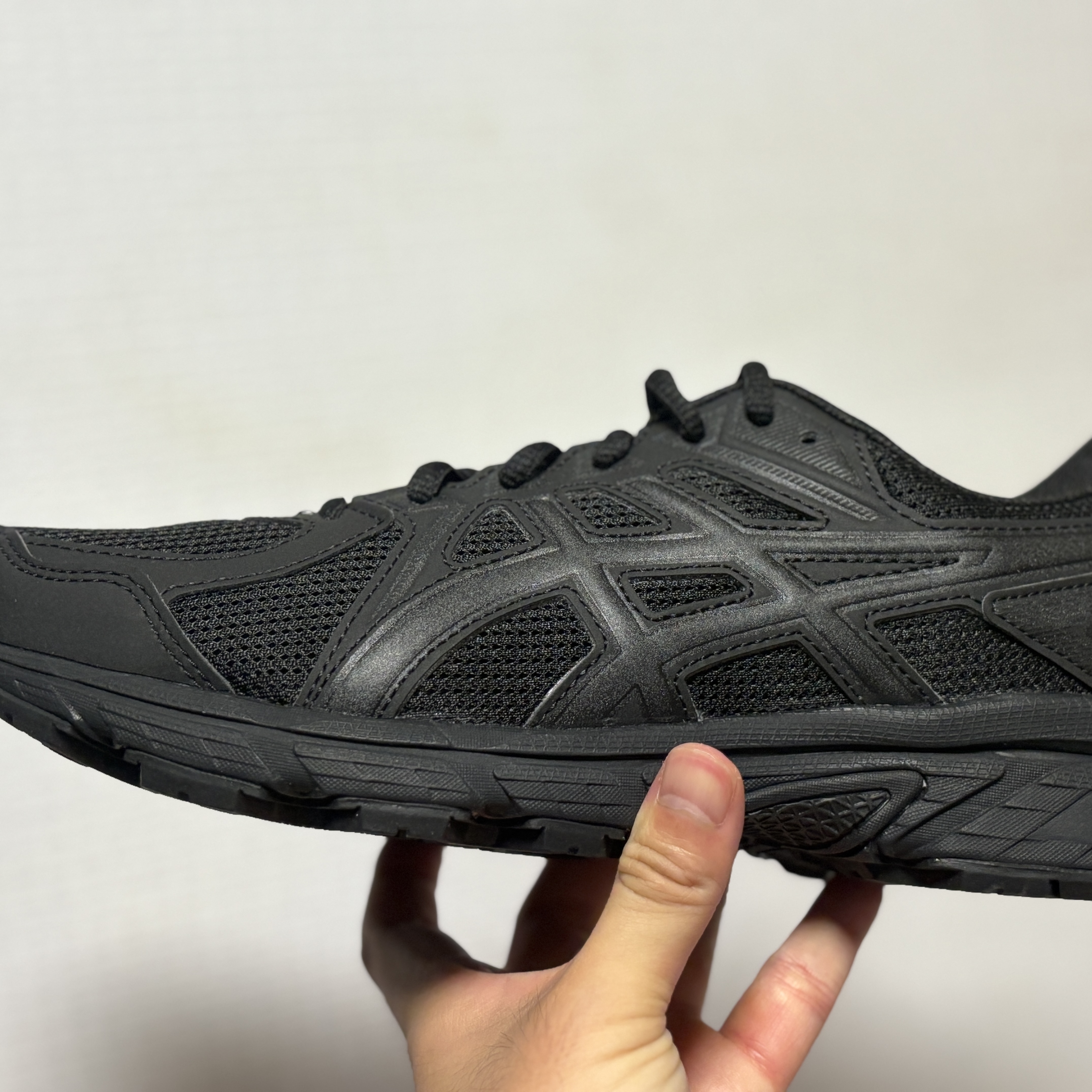 Asics Jog 100 T Black - 4E Extra Wide 착용 스타일