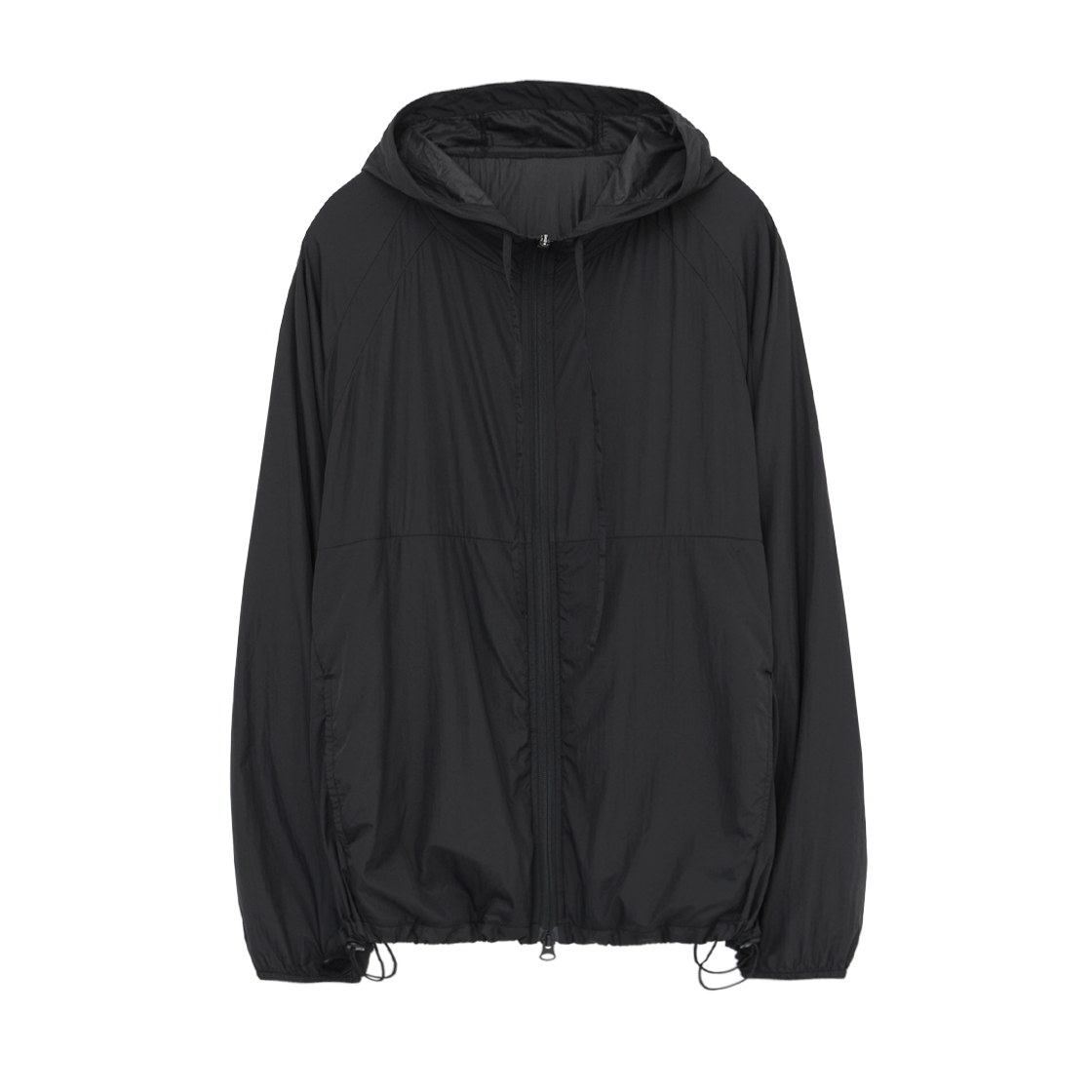 폴리테루 휴먼인덱스 휴먼 나일론 후디 파카 잉크 블랙(Polyteru Human Index Human Nylon Hoodie Parka Ink Black)