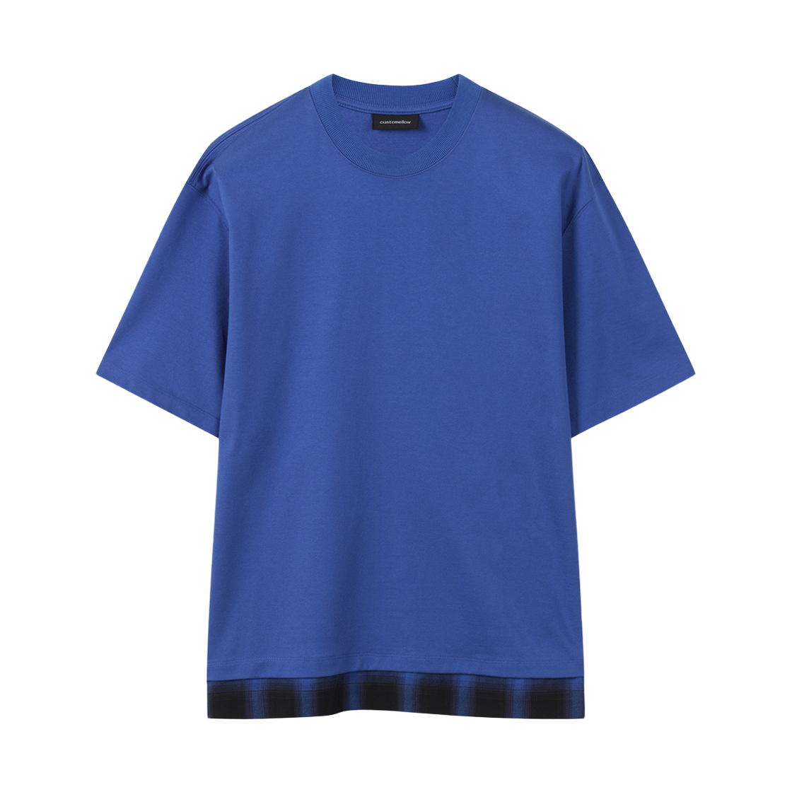CWTAM25623BUX Customellow  Layered Half Sleeve T Shirt  Blue