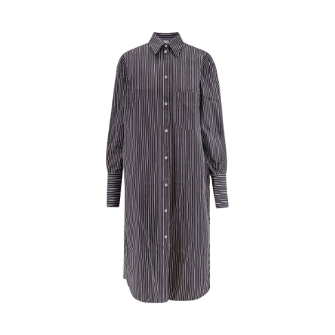 253-WRD0201-FB0436-046 (W) Toteme Striped Kimono Sleeve Shirt Dress Black White