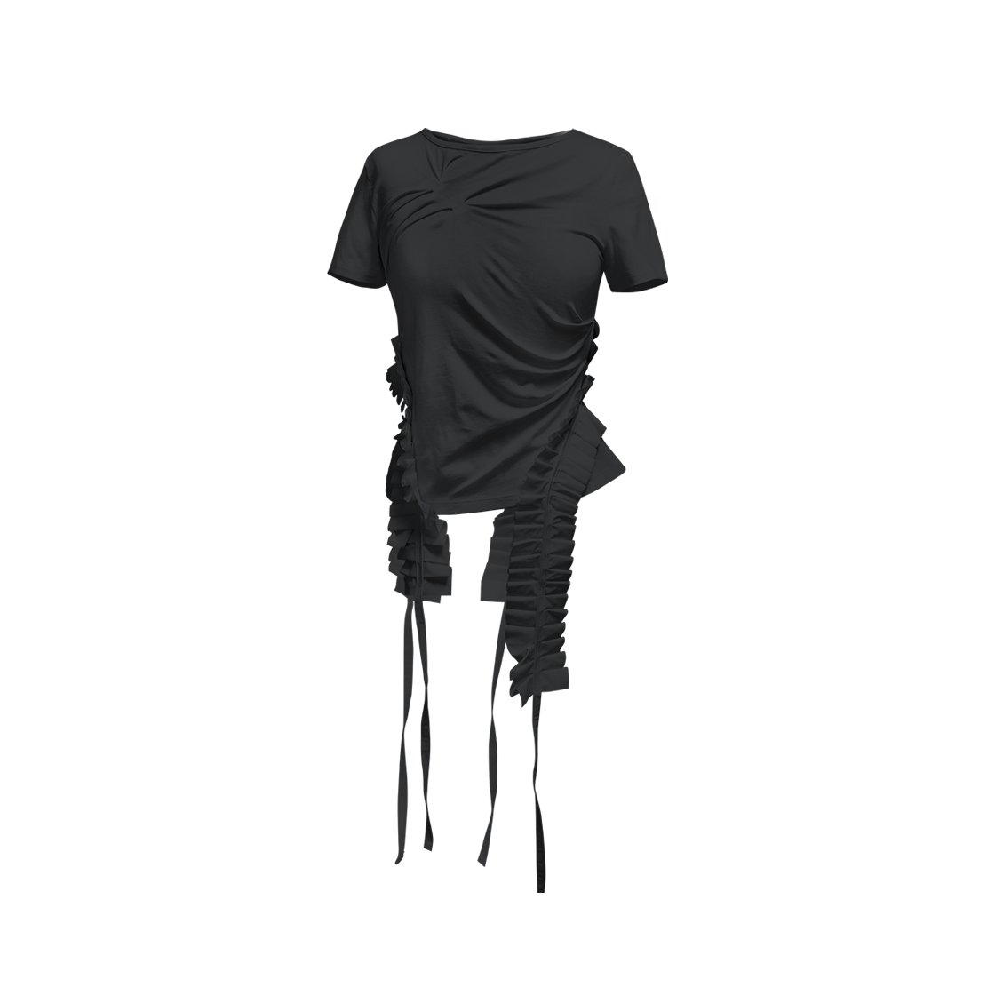 P00000CJ JUNGDO Pleats Raive Top - Black