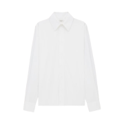 Saint Laurent Cassandre Shirt in Cotton Poplin Blanc