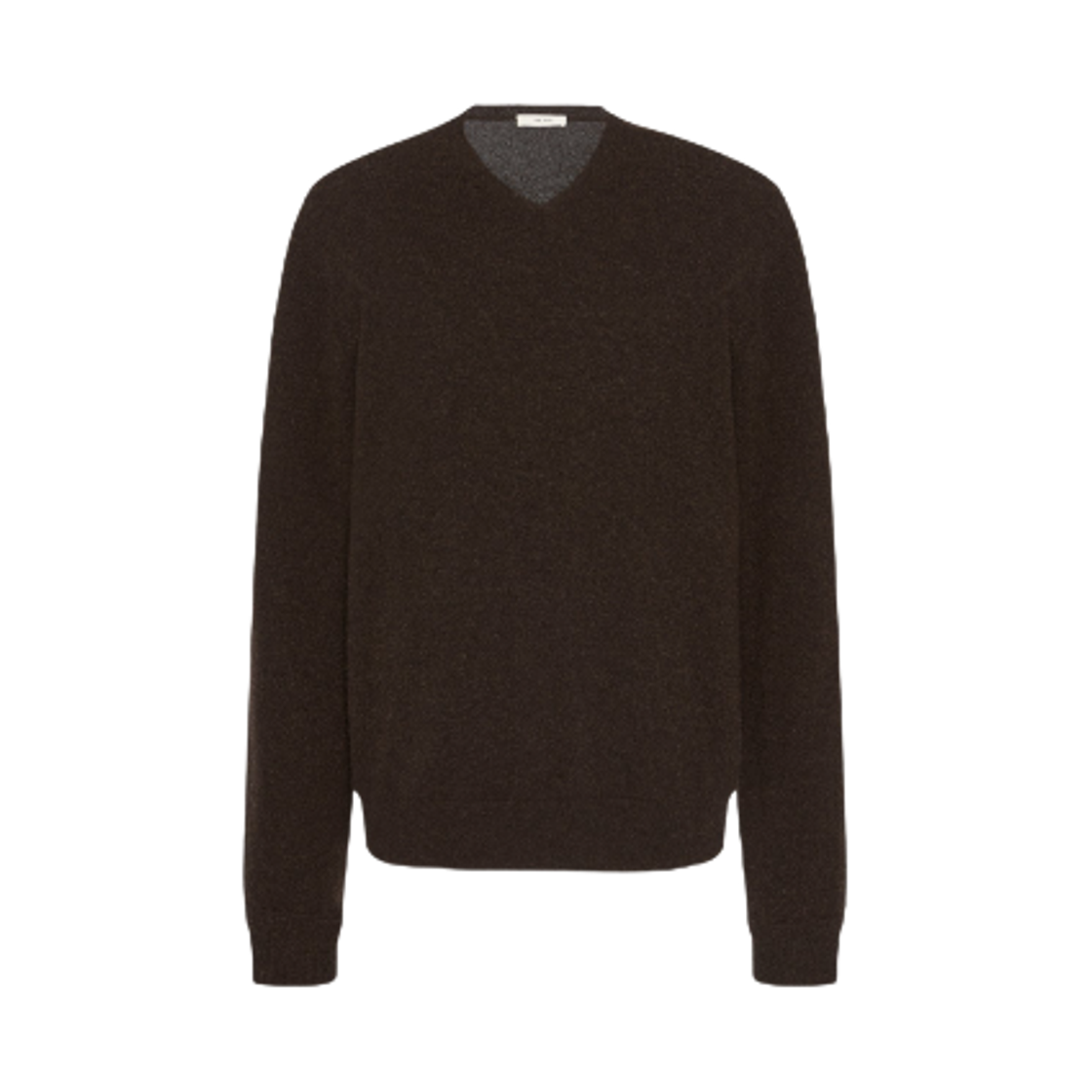 1014Y556MBR The Row Rod Cashmere Top Brown Melange