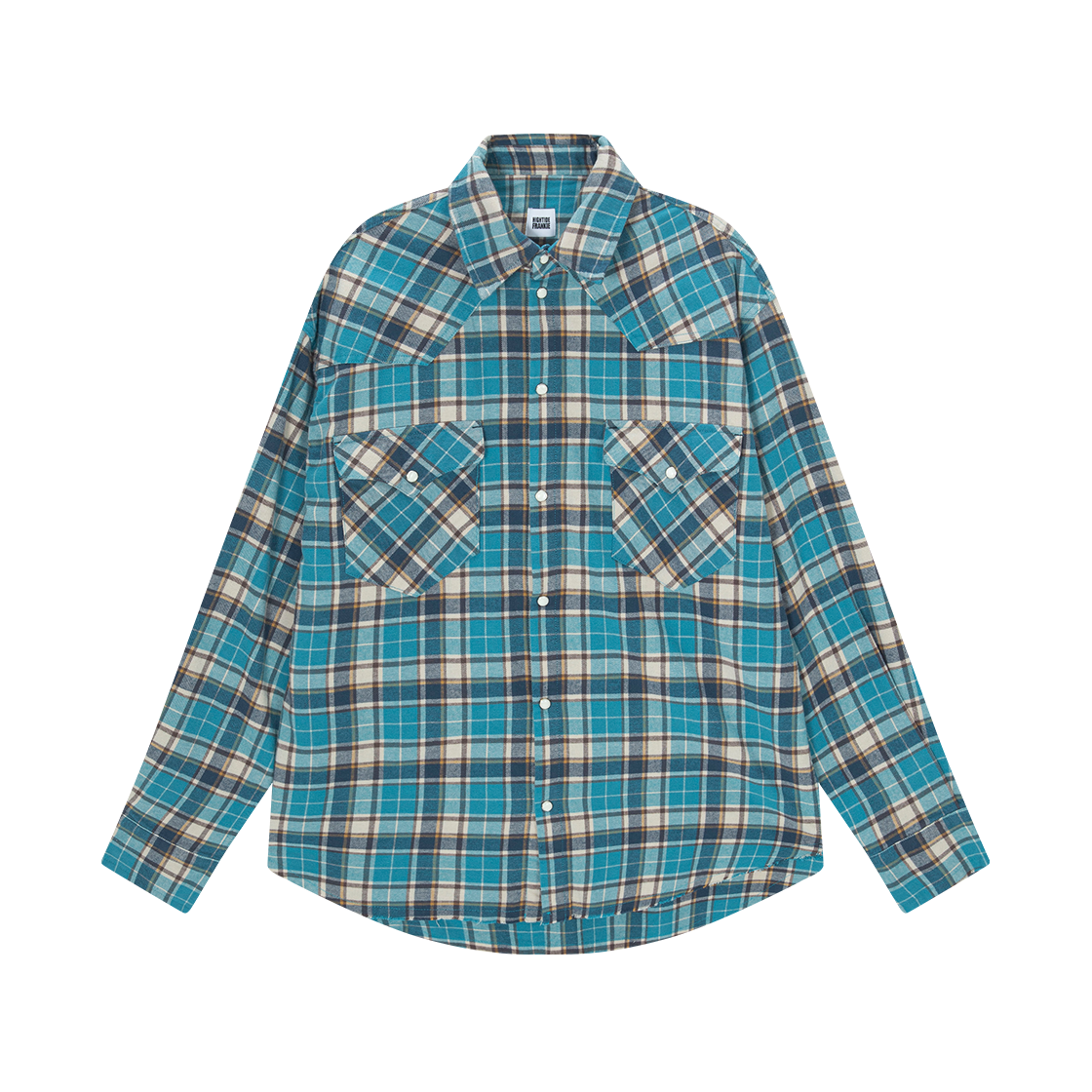HF25CSH005BL HIGHTIDE FRANKIE Charro Check Western Shirt Blue