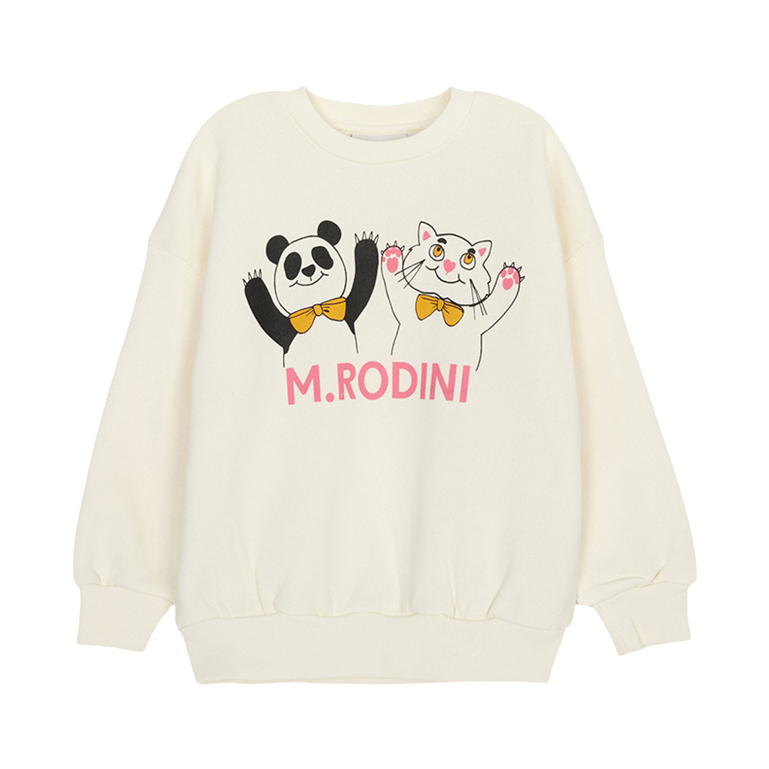 (키즈) 미니 로디니 플리스 스웨트셔츠 아이보리((Kids) Mini Rodini Fleece Sweatshirt Ivory)