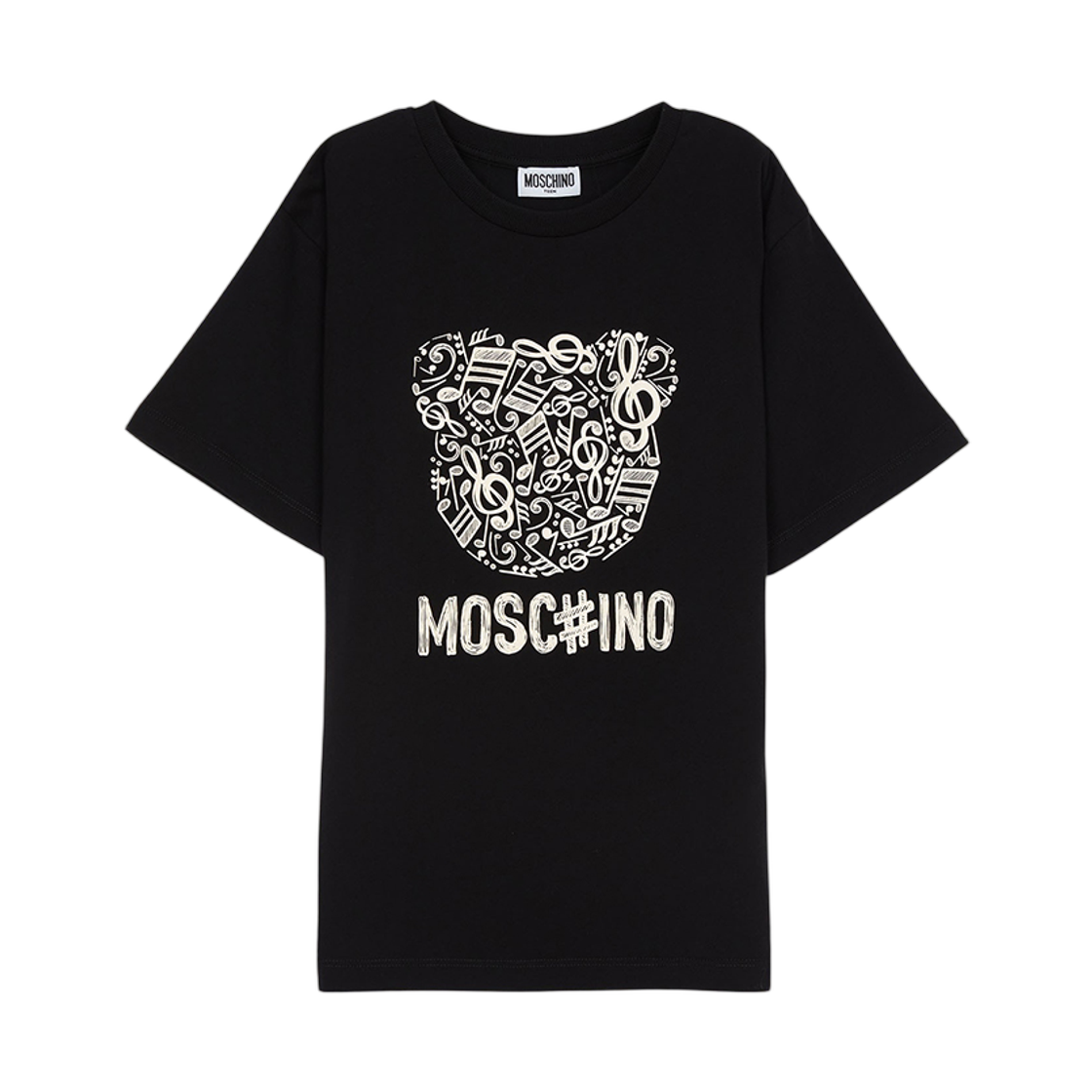 HQM05G-LAA10-60100 (Kids) Moschino Short Sleeve T-Shirt Black