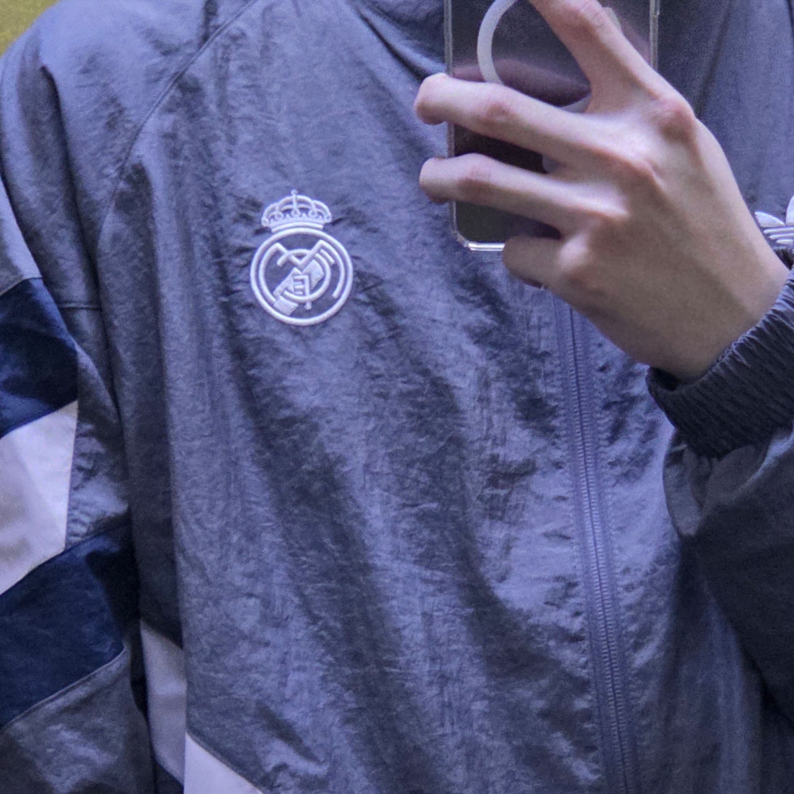Adidas Real Madrid Originals Track Top Charcoal Grey - KR Sizing 착용 스타일