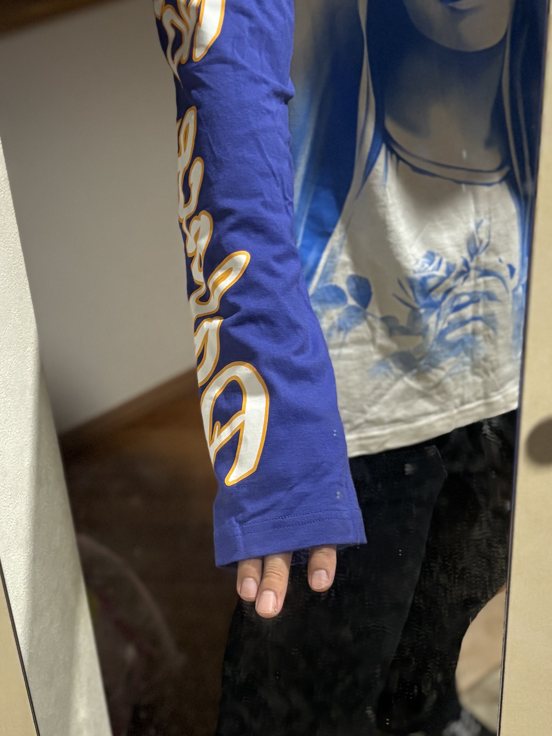 Palace 1 Truth Long Sleeve Posh Blue - 25SS 착용 스타일 - 3
