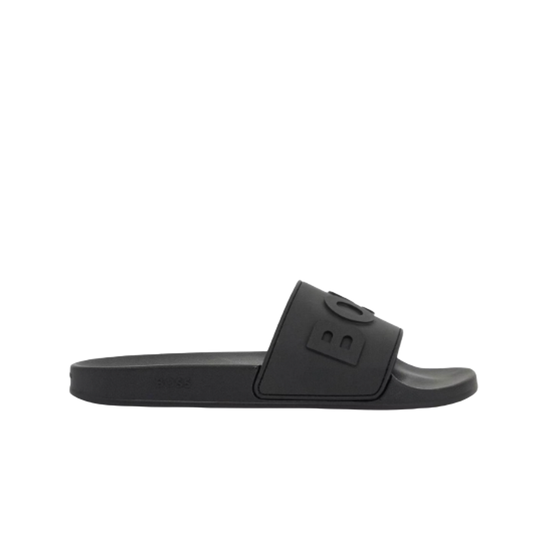 휴고 보스 레이즈드 로고 이탈리안 메이드 슬라이드 블랙(Hugo Boss Italian Made Slides with Raised Logo Black)