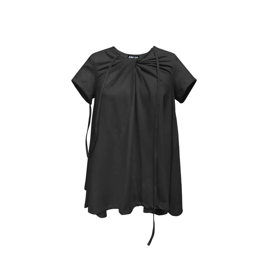 정도 드레이핑 탑 - 블랙(JUNGDO Draping Top - Black)