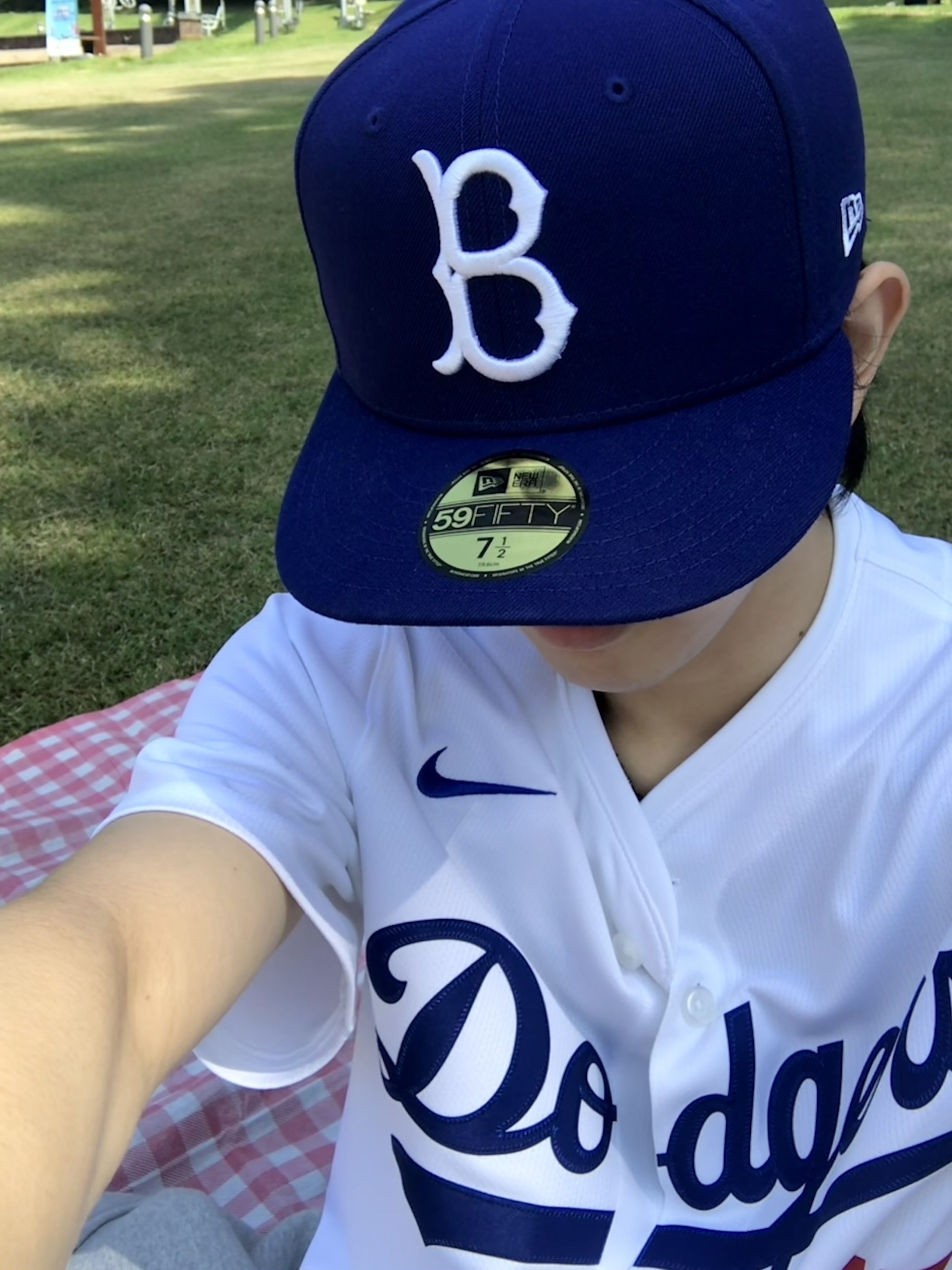 Nike MLB Los Angeles Dodgers Shohei Ohtani Home Limited Jersey White 착용 스타일 - 2
