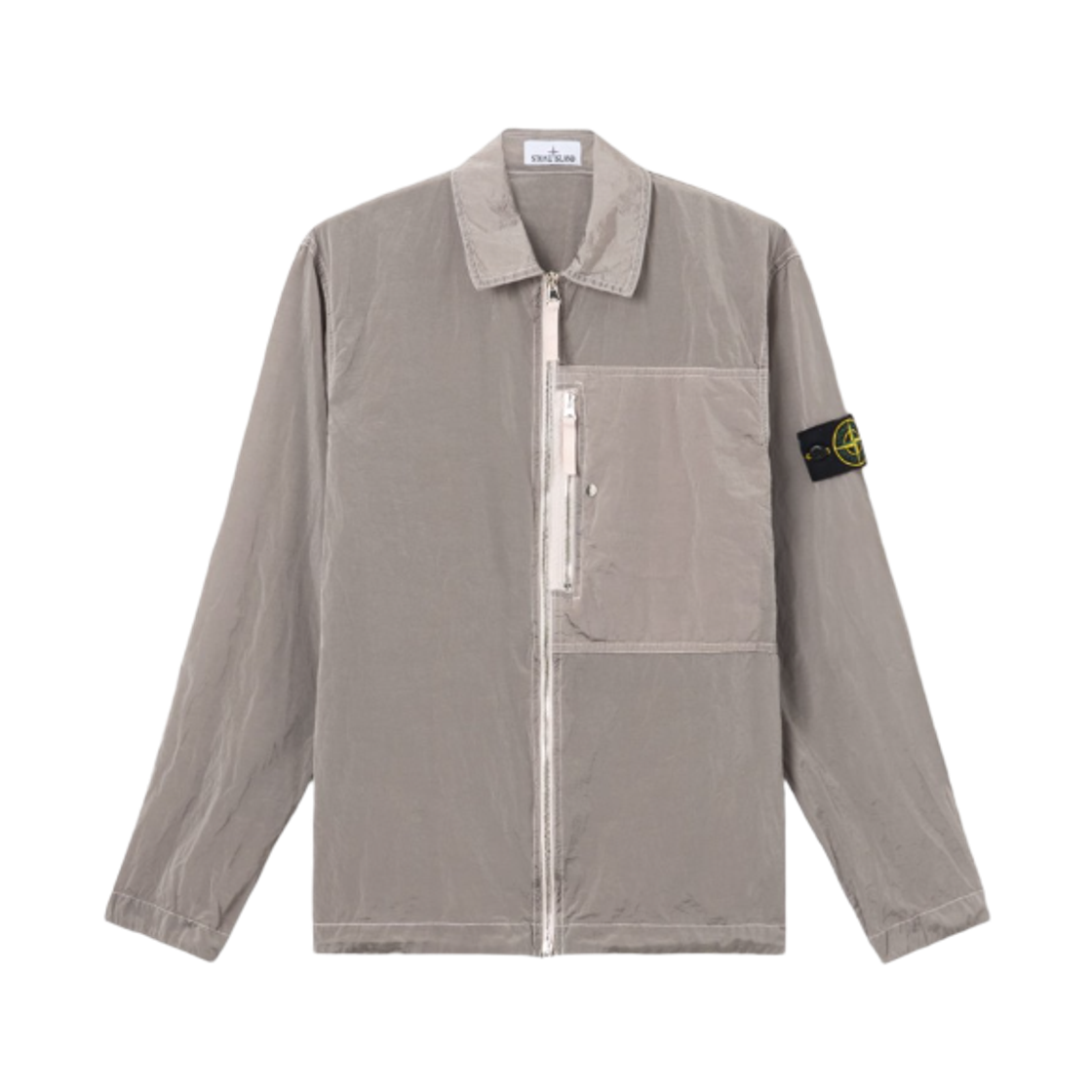 스톤 아일랜드 1200031 나일론 메탈 인 에코닐 리제너레이티드 나일론 가먼트 다이드 오버셔츠 핑크 - 25FW