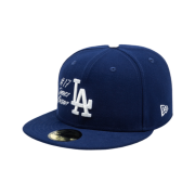 New Era MLB LA Dodgers Script Fitted Cap Dark Royal