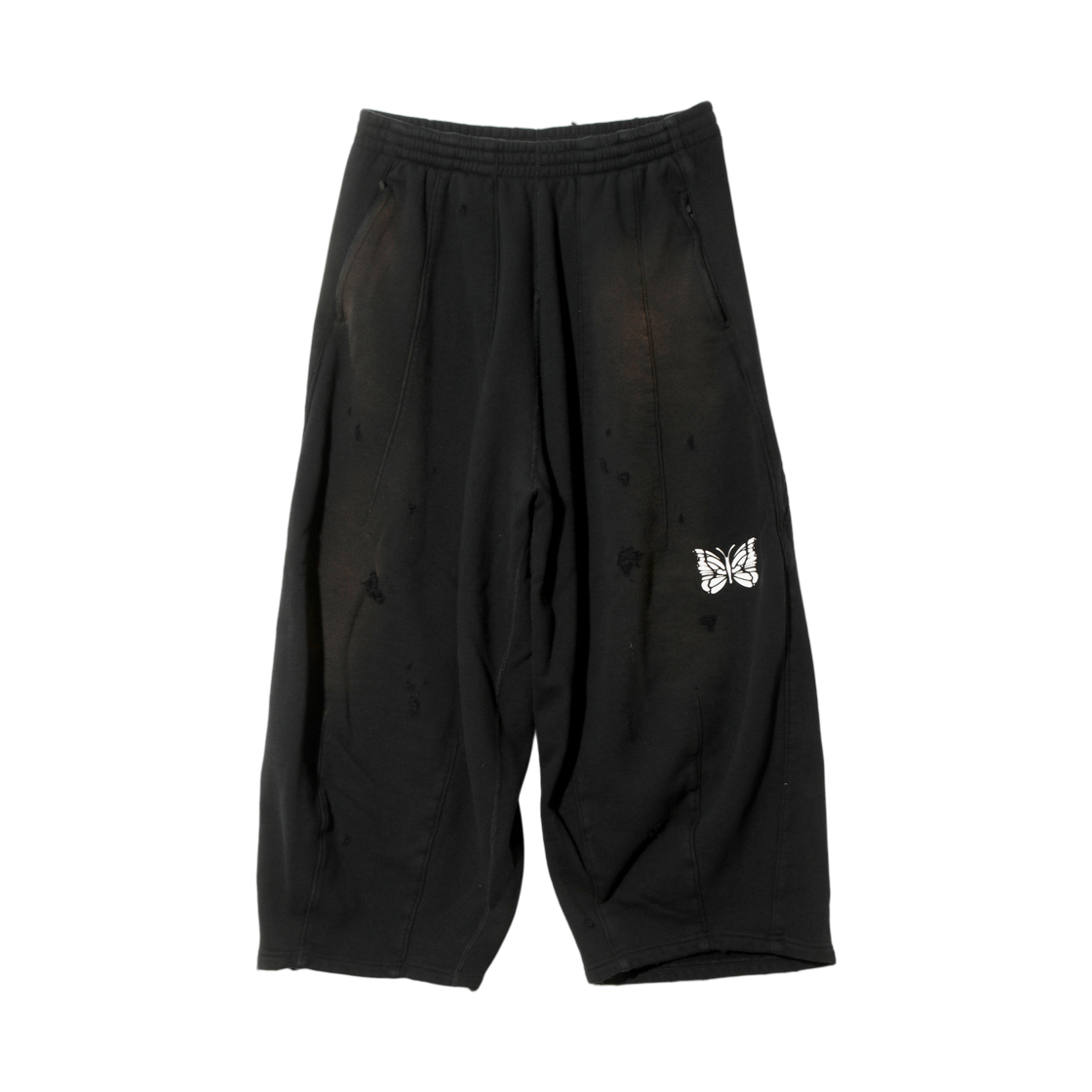 니들스 디컨스트럭티드 H.D. 스웨트팬츠 코튼 프렌치 테리 블랙(Needles Deconstructed H.D. Sweatpants Cotton French Terry Black)