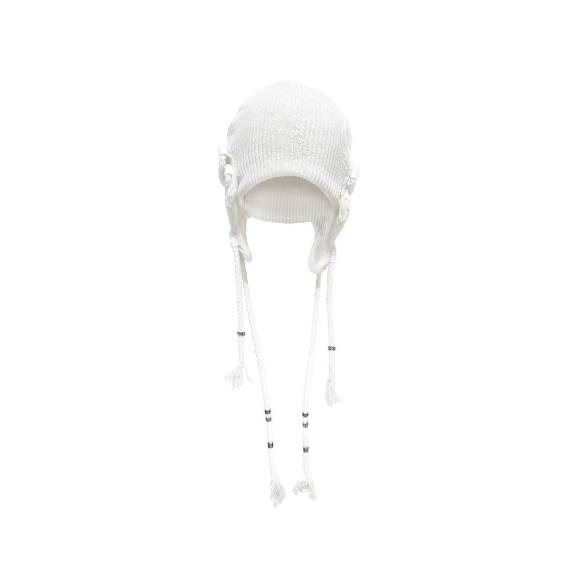 정도 이어플립 드레그 비니 - 화이트(JUNGDO Earflap Drag Beanie - White)