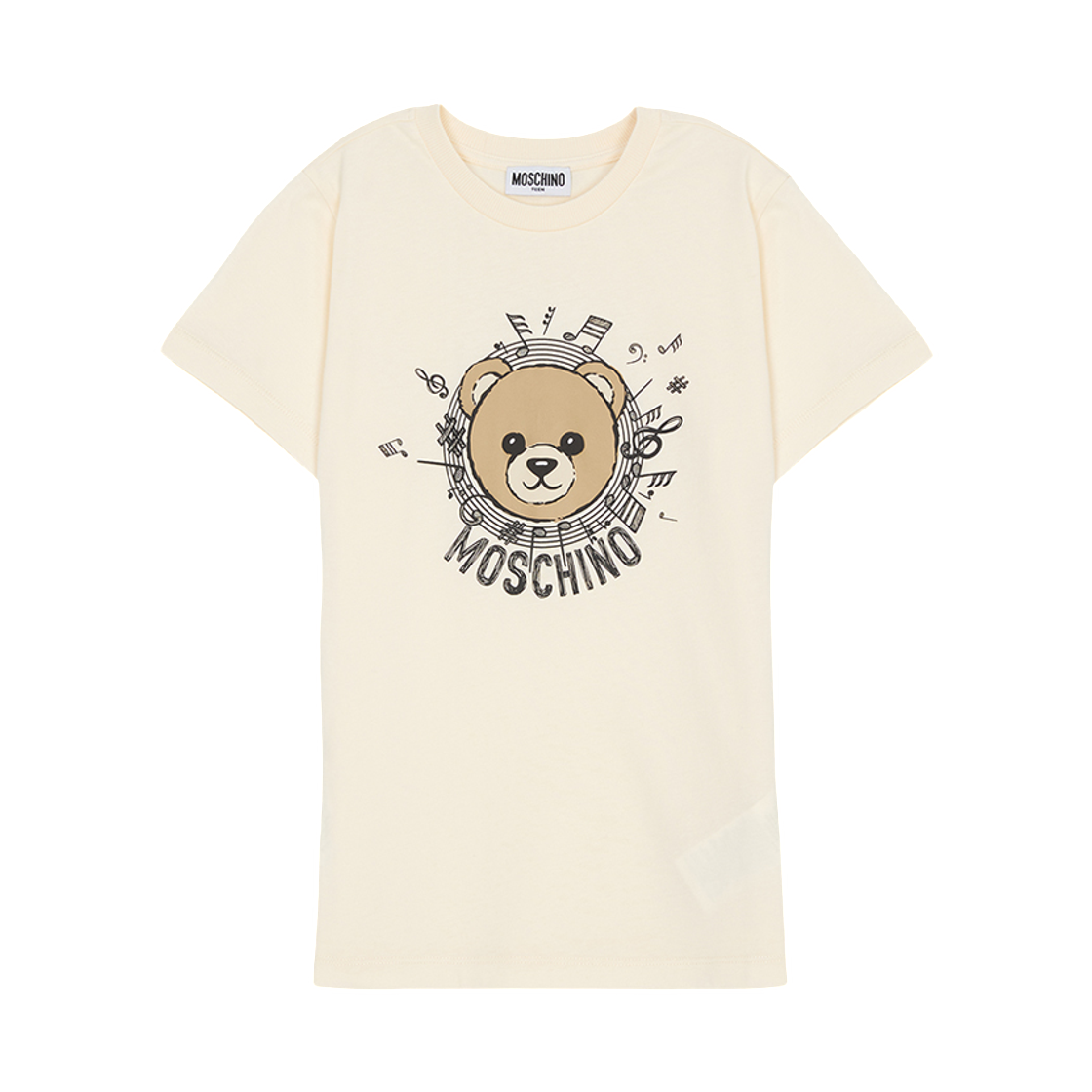 HOM058-LAA10-10123 (Kids) Moschino Short Sleeve T-Shirt Ivory