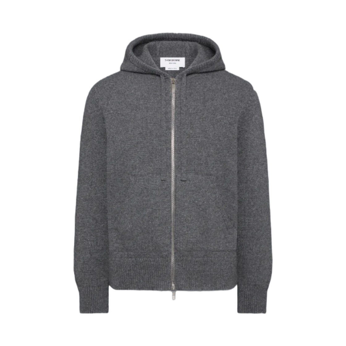 톰브라운 기스 인타르시아 메리노 울 후드 미디움 그레이(Thom Browne Geese Intarsia Merino Wool Hoodie Medium Grey) - 1