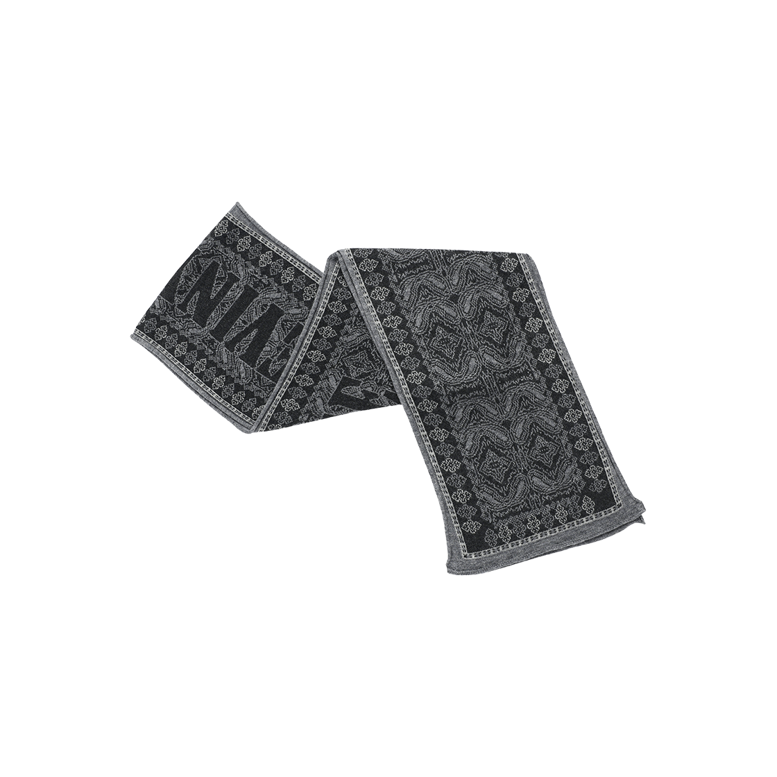 VH2FFUAB60ABK Thevinylhouse Paisley Muffler Black