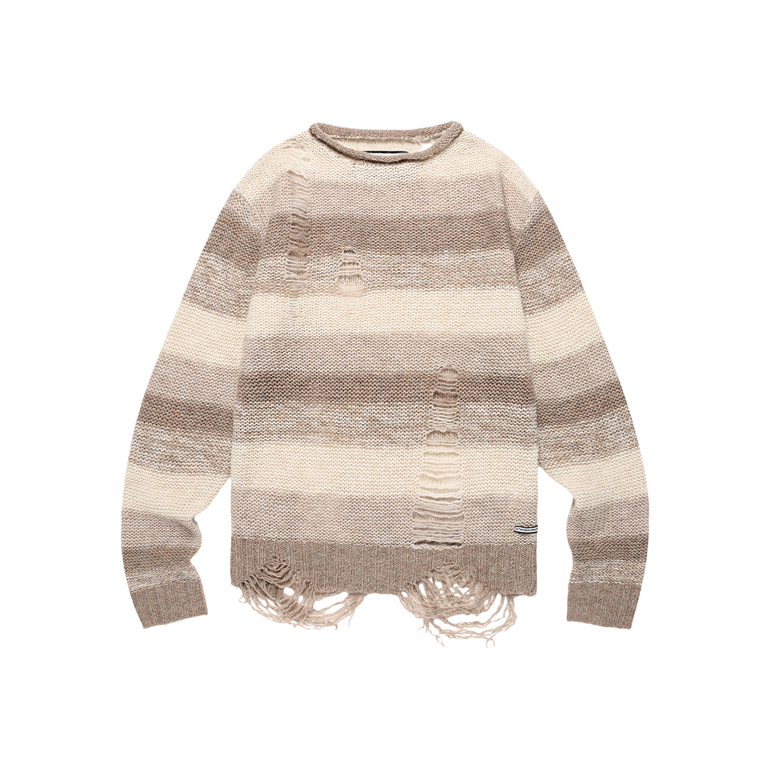 VH2FFUK600ABR Thevinylhouse Grunge Stripe Sweater Brown