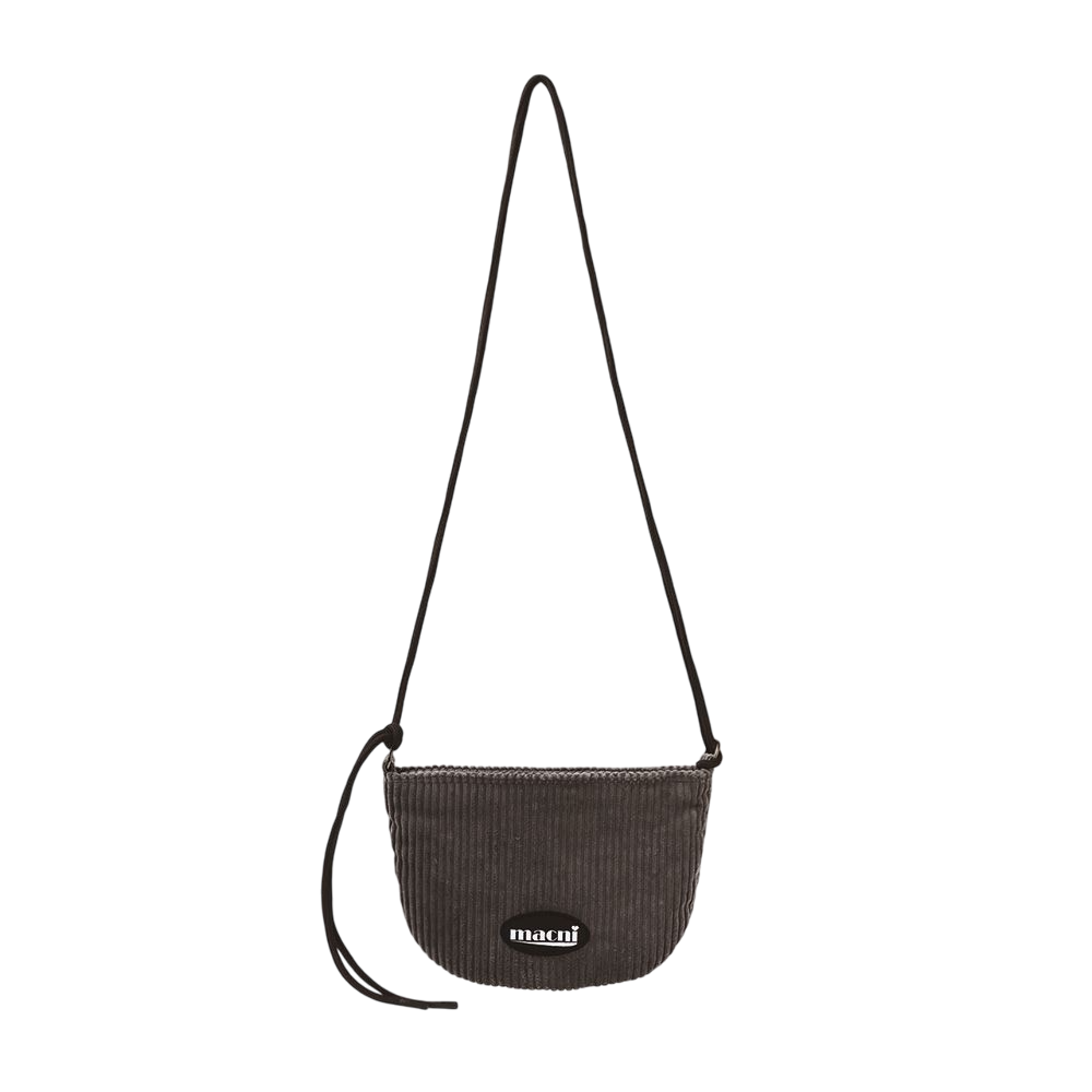 C255UBCB04DG0FR MACNI Corduroy Moon Bag Charcoal