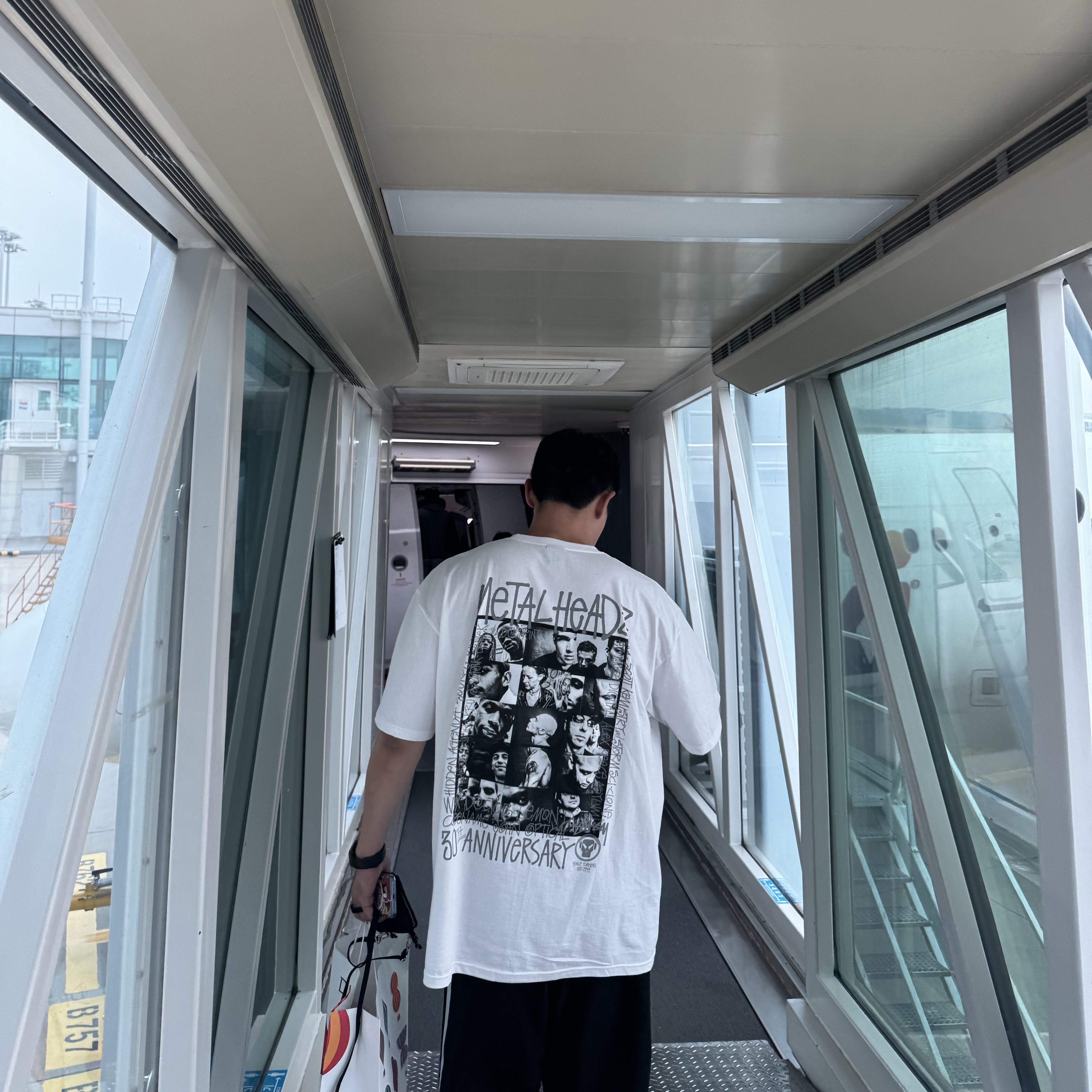 Stussy x Goldie Metalheadz 30 T-Shirt White 착용 스타일