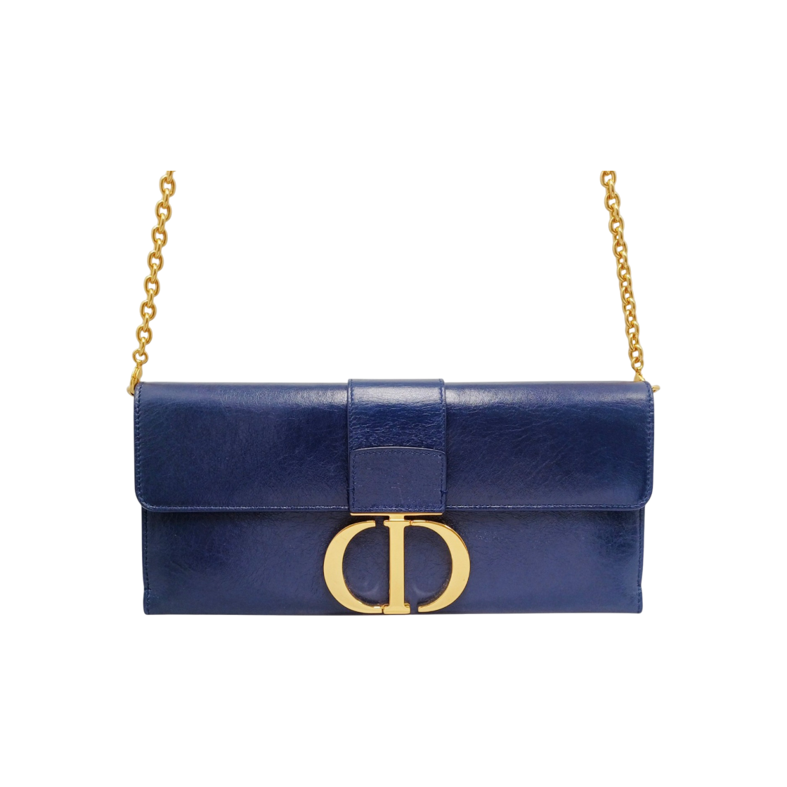 디올 M9206UMPK 몽테인 30 네이비 램스킨 금장 체인 클러치, 크로스백(Dior Montaigne 30 Navy Lambskin Gold Chain Clutch, Crossbody Bag) - 1
