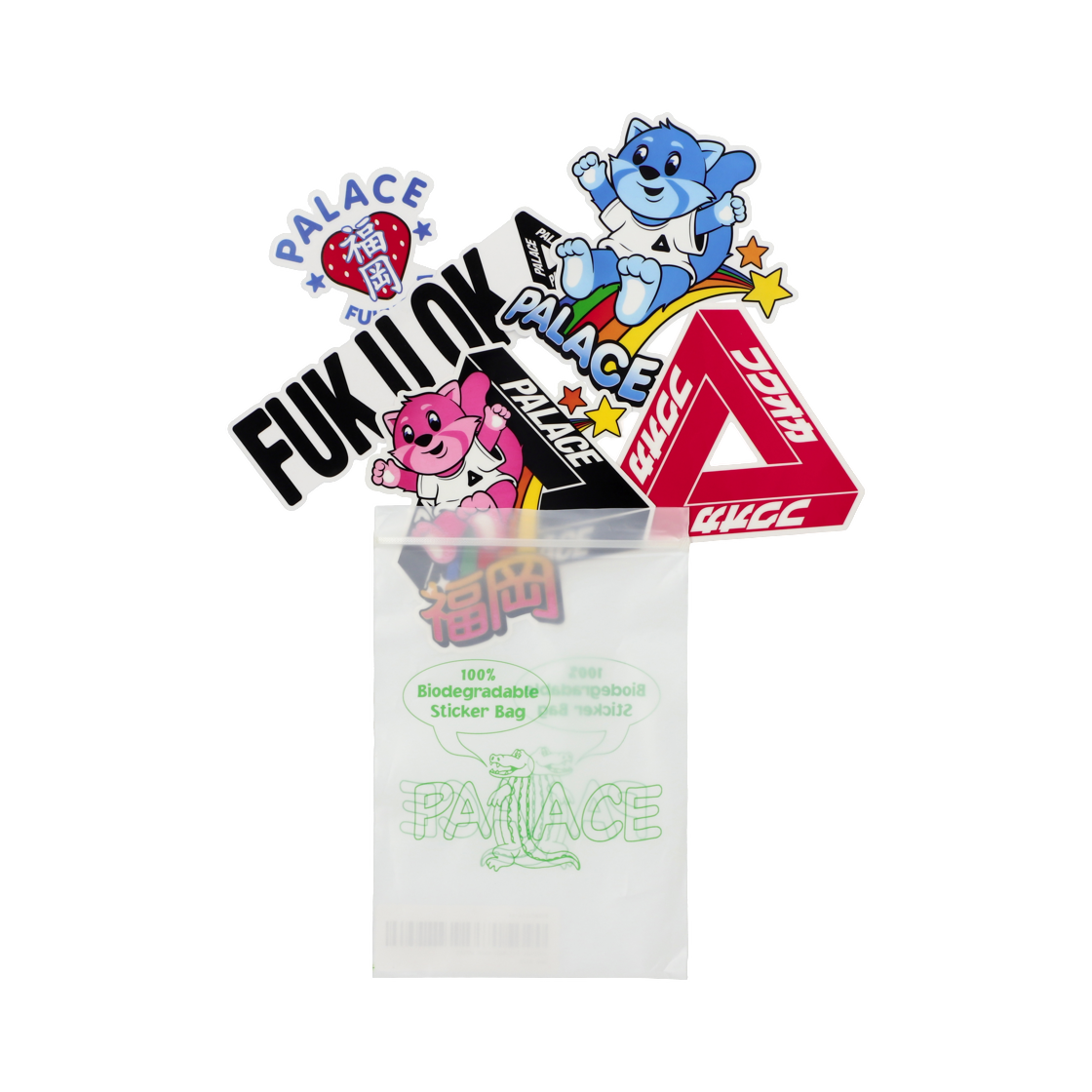 - Palace Fukuoka Sticker Pack Multi - 25FW