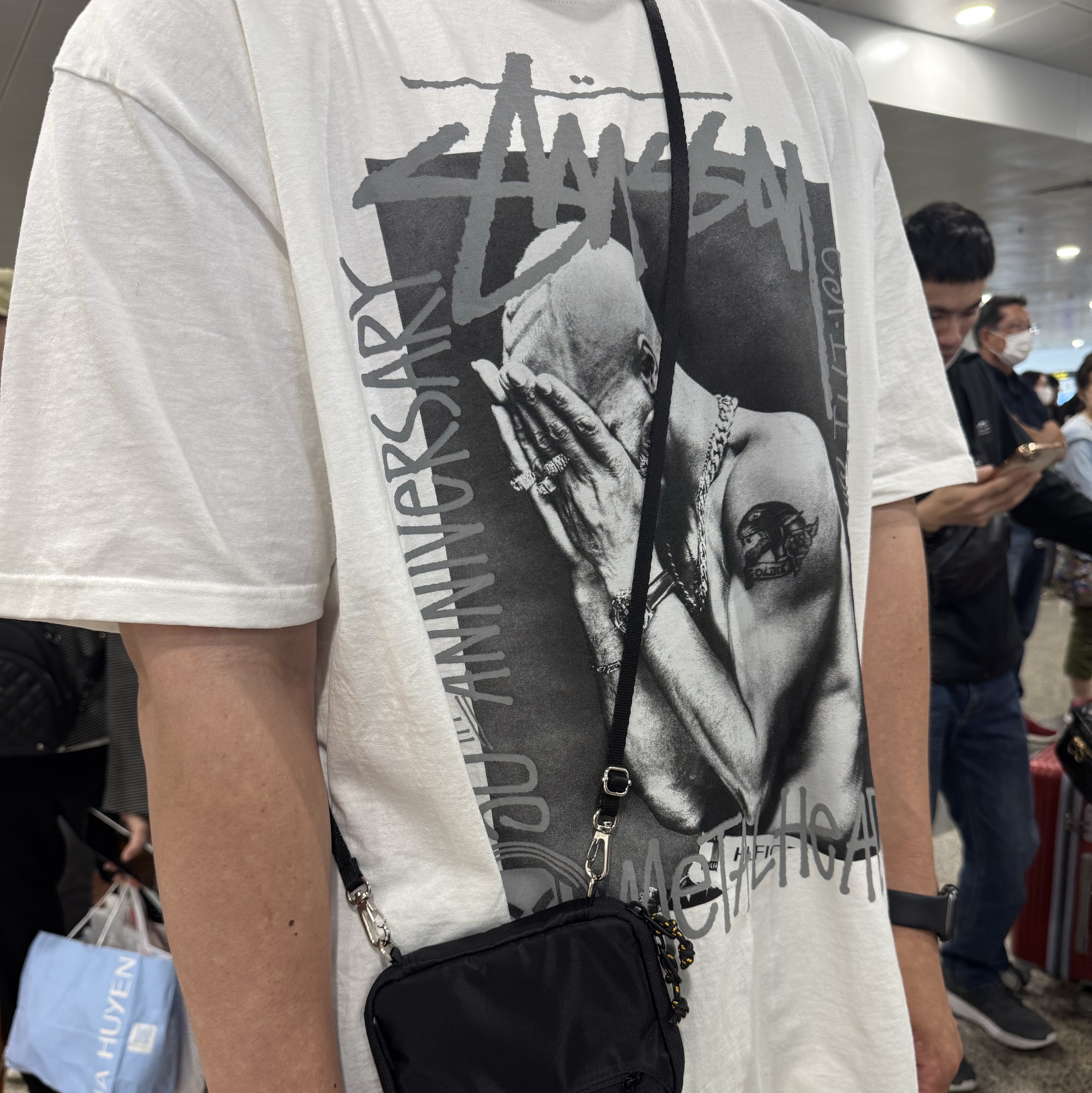 Stussy x Goldie Metalheadz 30 T-Shirt White 착용 스타일