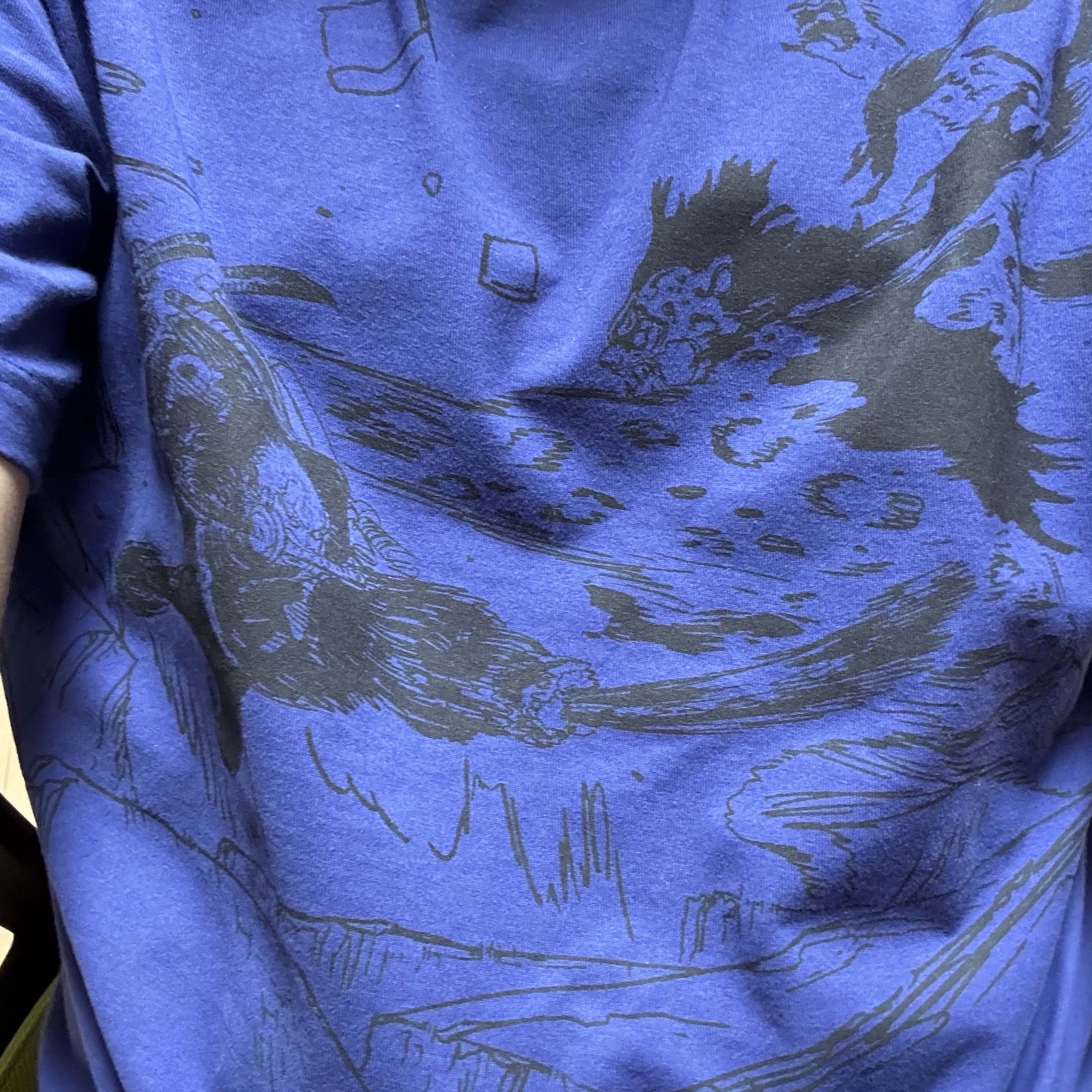 Uniqlo UT x One Piece Graphic T-Shirt C Blue - JP 착용 스타일