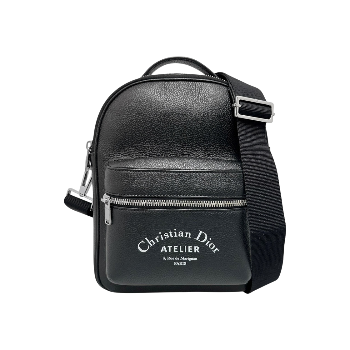 디올 1ATPO077XXX 블랙 레더 아뜰리에 프린트그레인 로고 토트백 ,  크로스백(Dior Black Leather Atelier Print Grain Logo Tote, Crossbody Bag) - 1