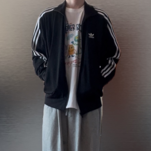 Adidas Adicolor Classics Firebird Track Top Black - KR Sizing 착용 스타일