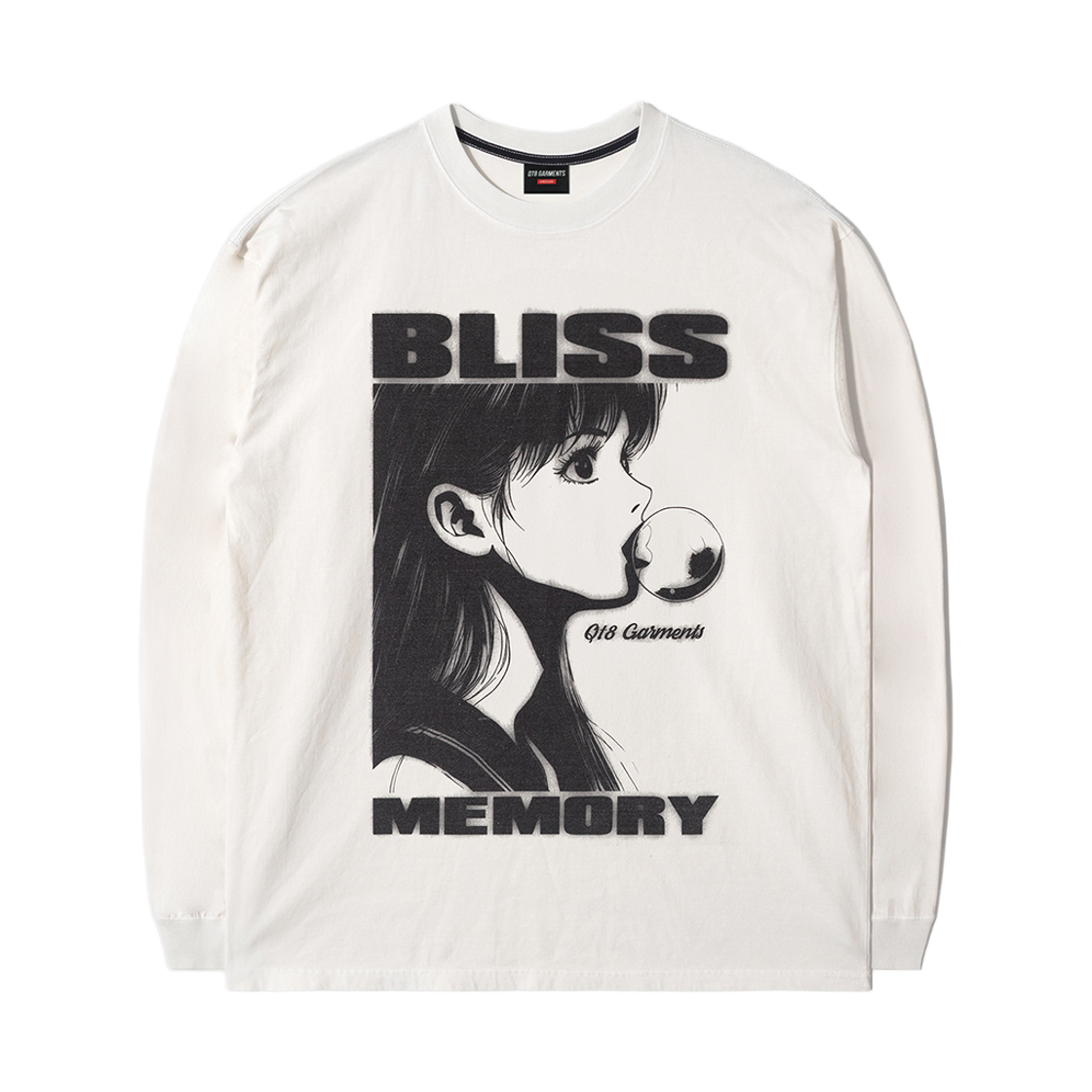 Q5AMTL001ECR QT8 GARMENTS Bliss Washed Long Sleeve Ecru