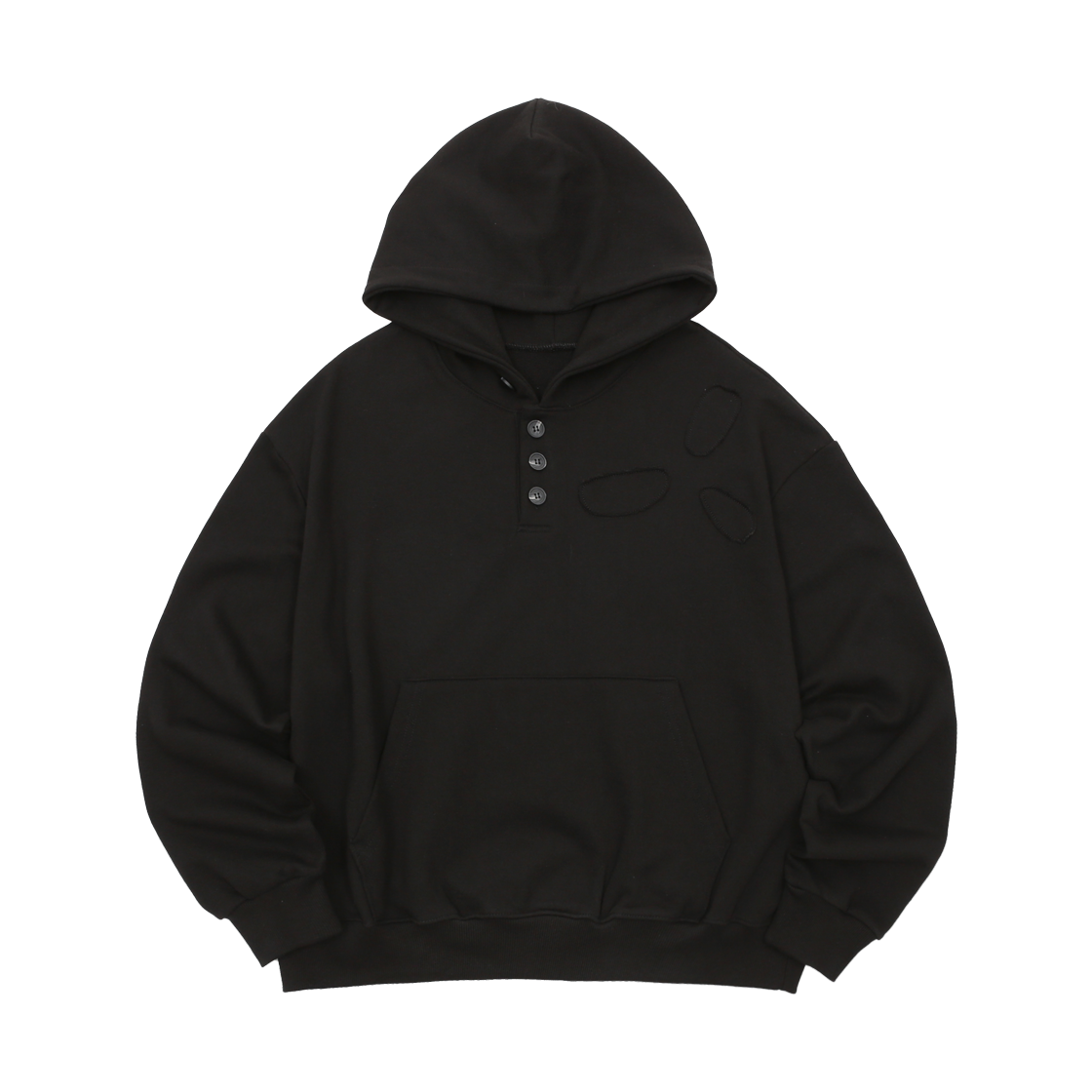 비피투디스오더 BPT 심볼 로고 아플리케 후드티 블랙(BP2DISORDER BPT Symbol Logo Appliqué Hoodie Black)