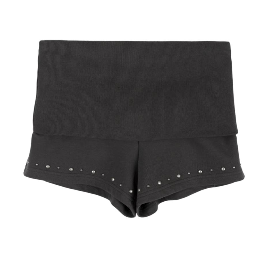 A25FWPT5CC0F Asura Stud Rib Shorts Charcoal