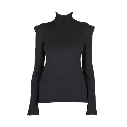 KKWAW22TP04-28 (W) Kiko Kostadinov Deco Shoulder Top Black