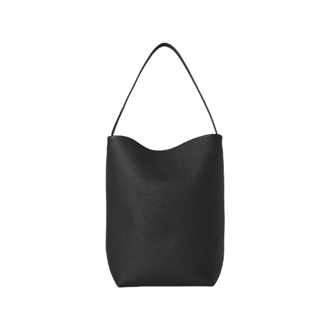 W1273L129DRI The Row Large N/S Park Leather Tote Bag Dark Pine