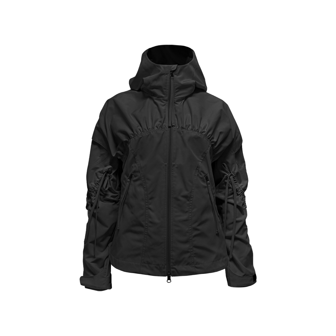 정도 바이커 셔링 자켓 - 블랙(JUNGDO Biker Shirring Jacket - Black)
