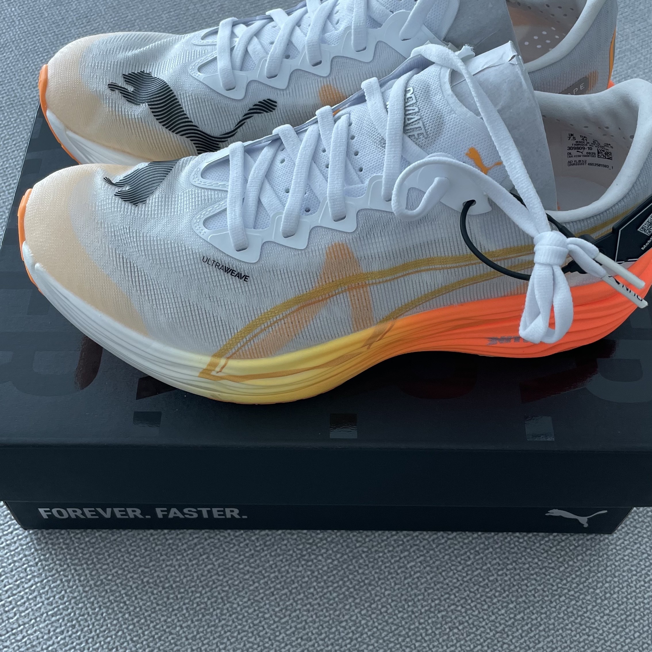 Puma Deviate Nitro Elite 3 White Sun Stream 착용 스타일 - 1