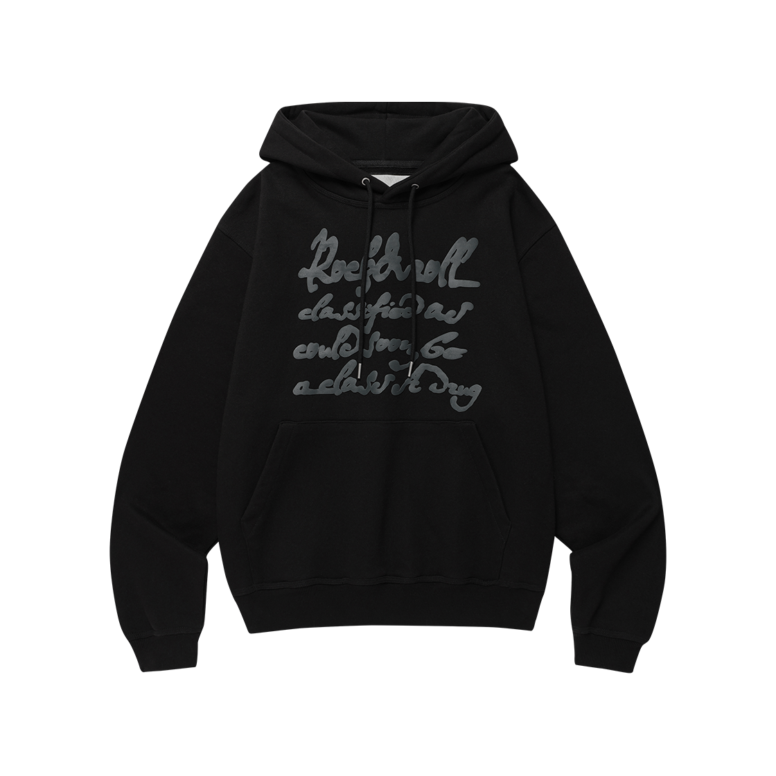 VH2FFUM400ABK Thevinylhouse Cursive Writing Typo Hoodie Black