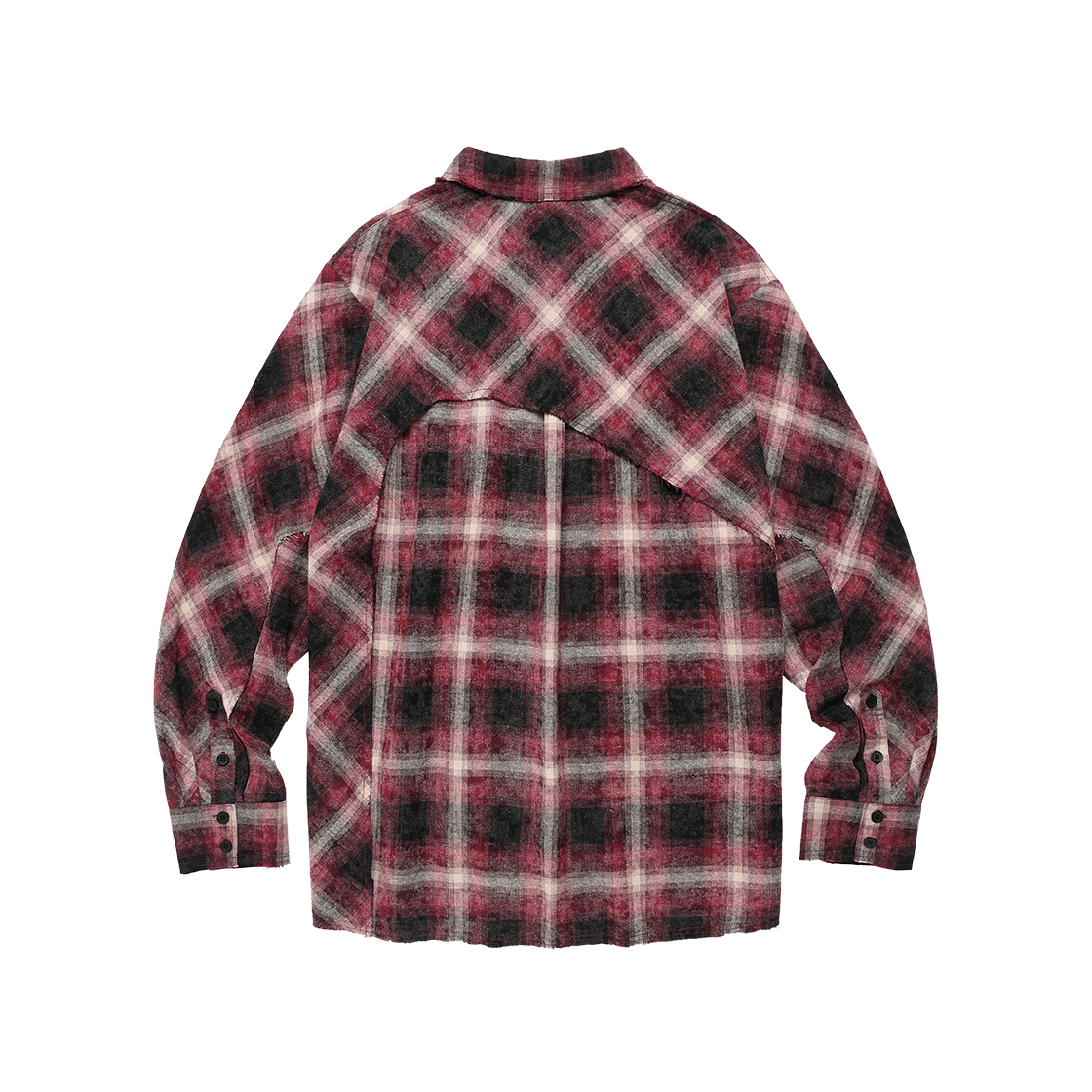 더바이닐하우스 블리치드 체크 셔츠 레드(Thevinylhouse Bleached Check Shirts Red) - 2