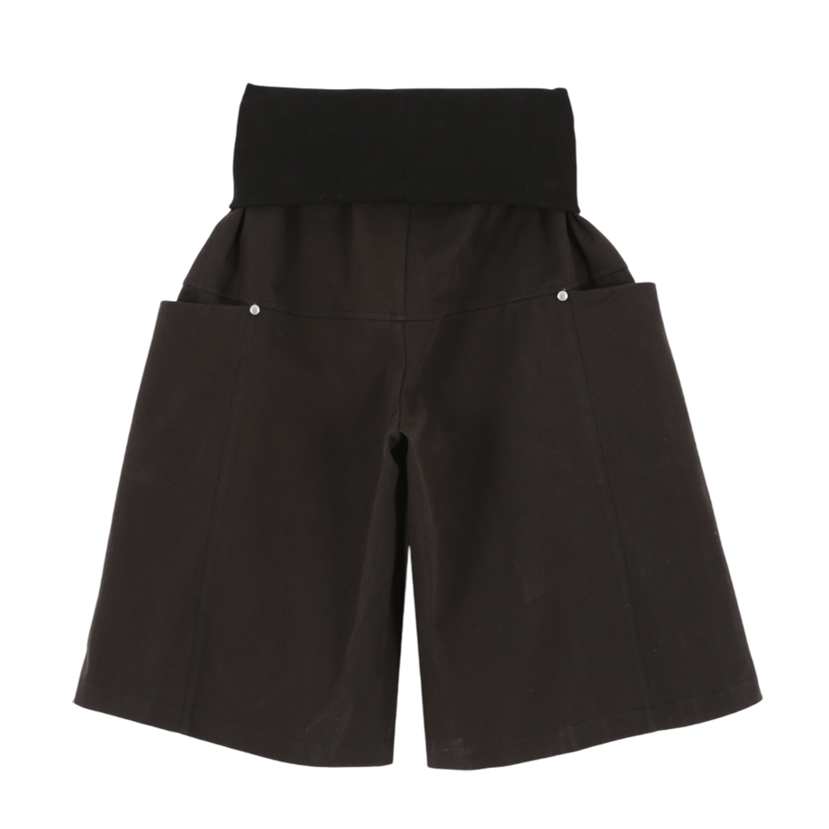 아수라 웨이스트 립드 카프리 팬츠 블랙(Asura Waist Ribbed Capri Pants Black) - 2