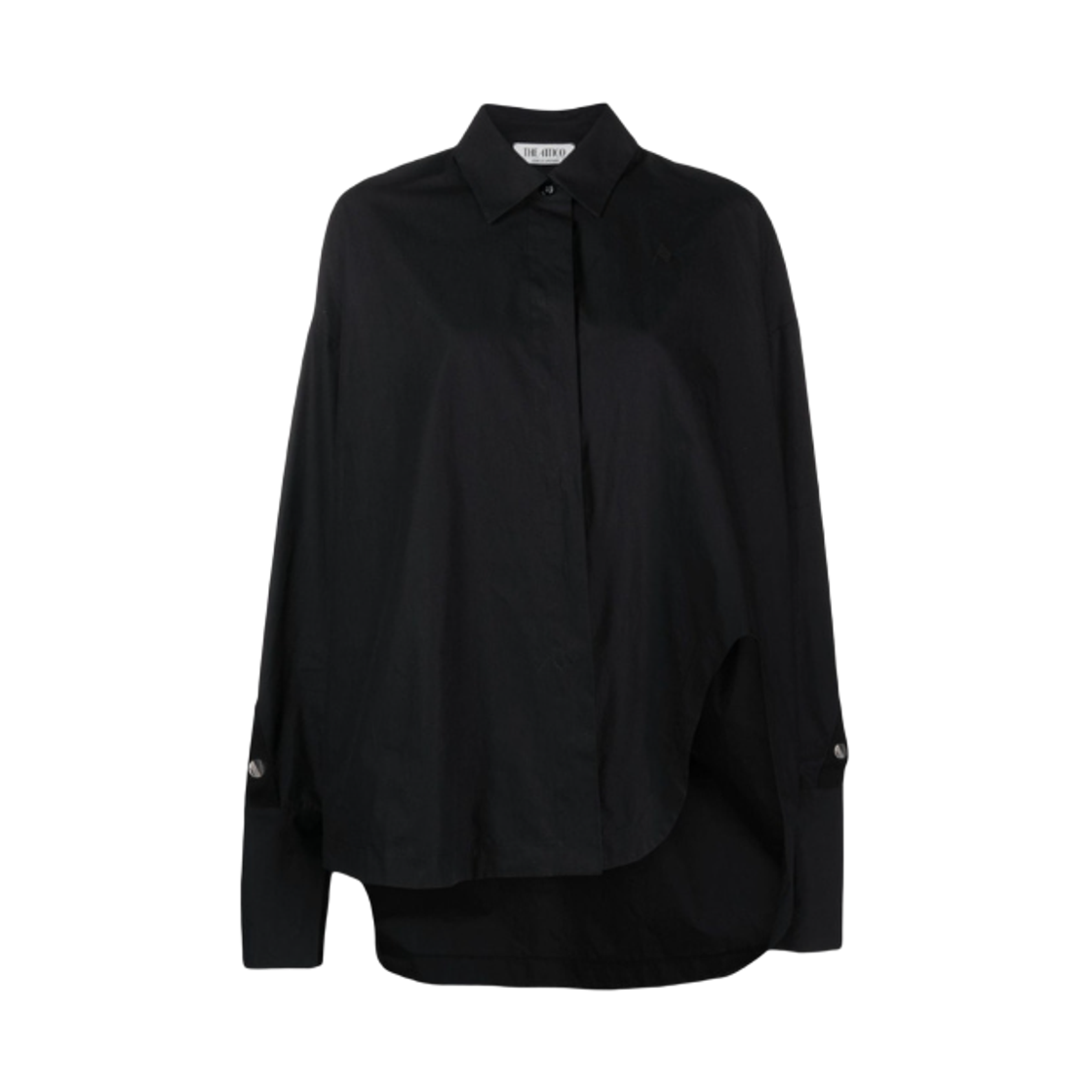 (W) 디 아티코 파라슈트 코튼 셔츠 블랙((W) The Attico Parachute Cotton Shirt Black)