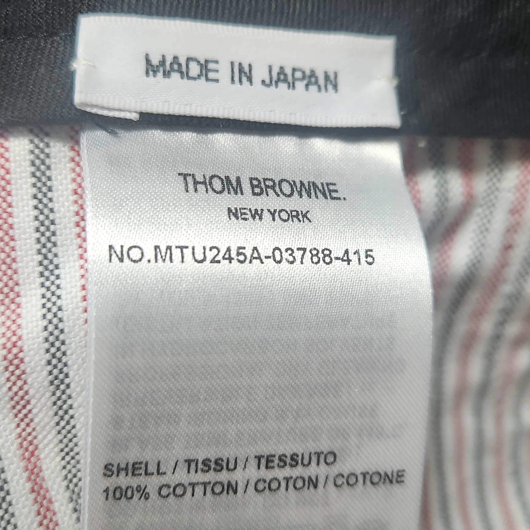 Thom Browne Cotton Twill Knit Seamed 4-Bar Unconstructed Chino Trouser Navy 착용 스타일 - 2